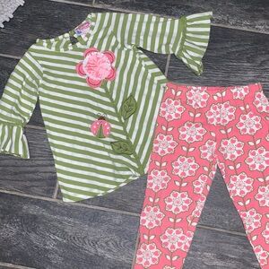 Jumping Fences Toddler Girl Matching Tunic & Bottoms Set
